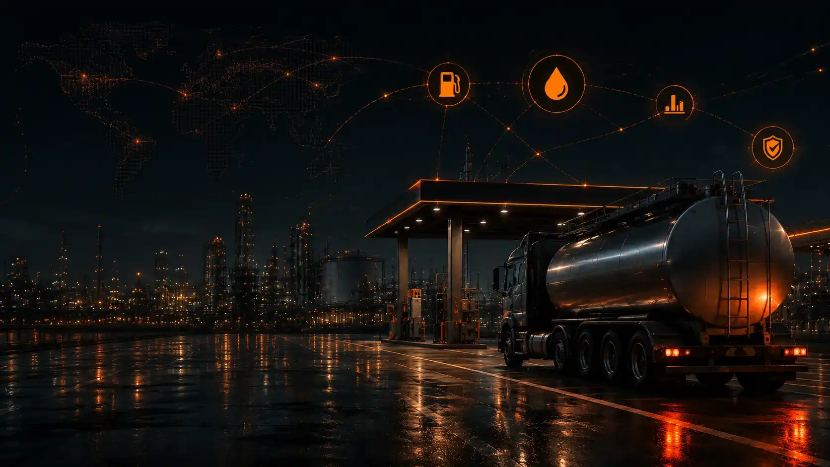 GPSCop fuel monitoring system on industrial tanker with live sensor analytics